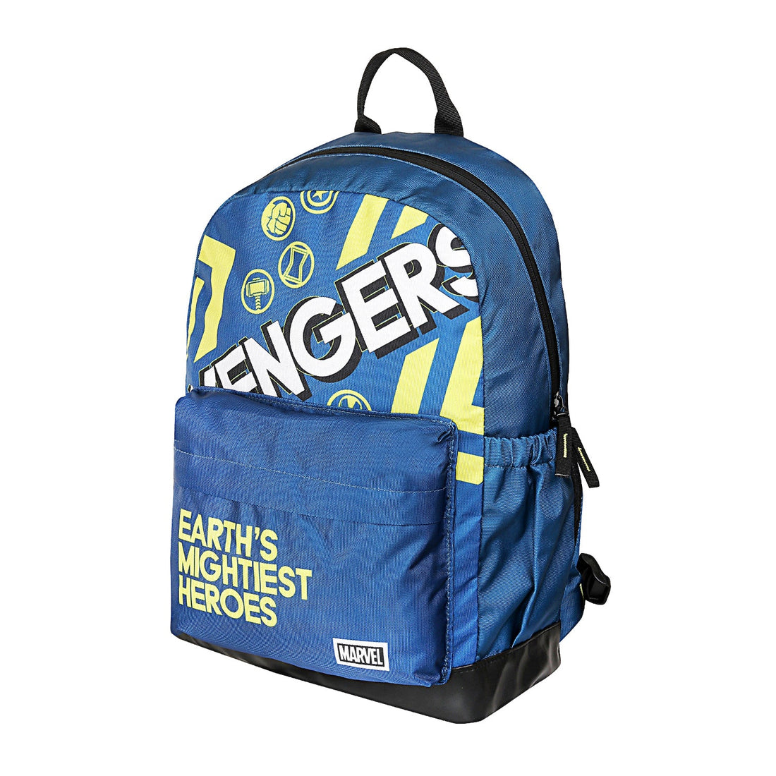 Marvel Avengers 17 Inch | 22 Ltrs Casual Backpack With Faux Leather Base | Blue & Green