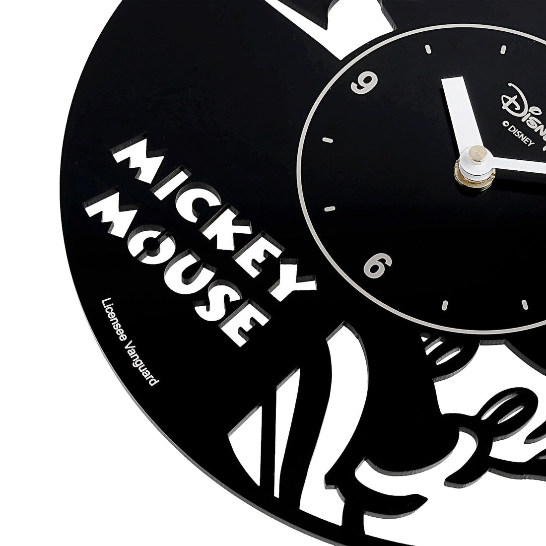 Disney Mickey Mouse Acrylic Wall Clock - Classic Black Design for Timeless Charm