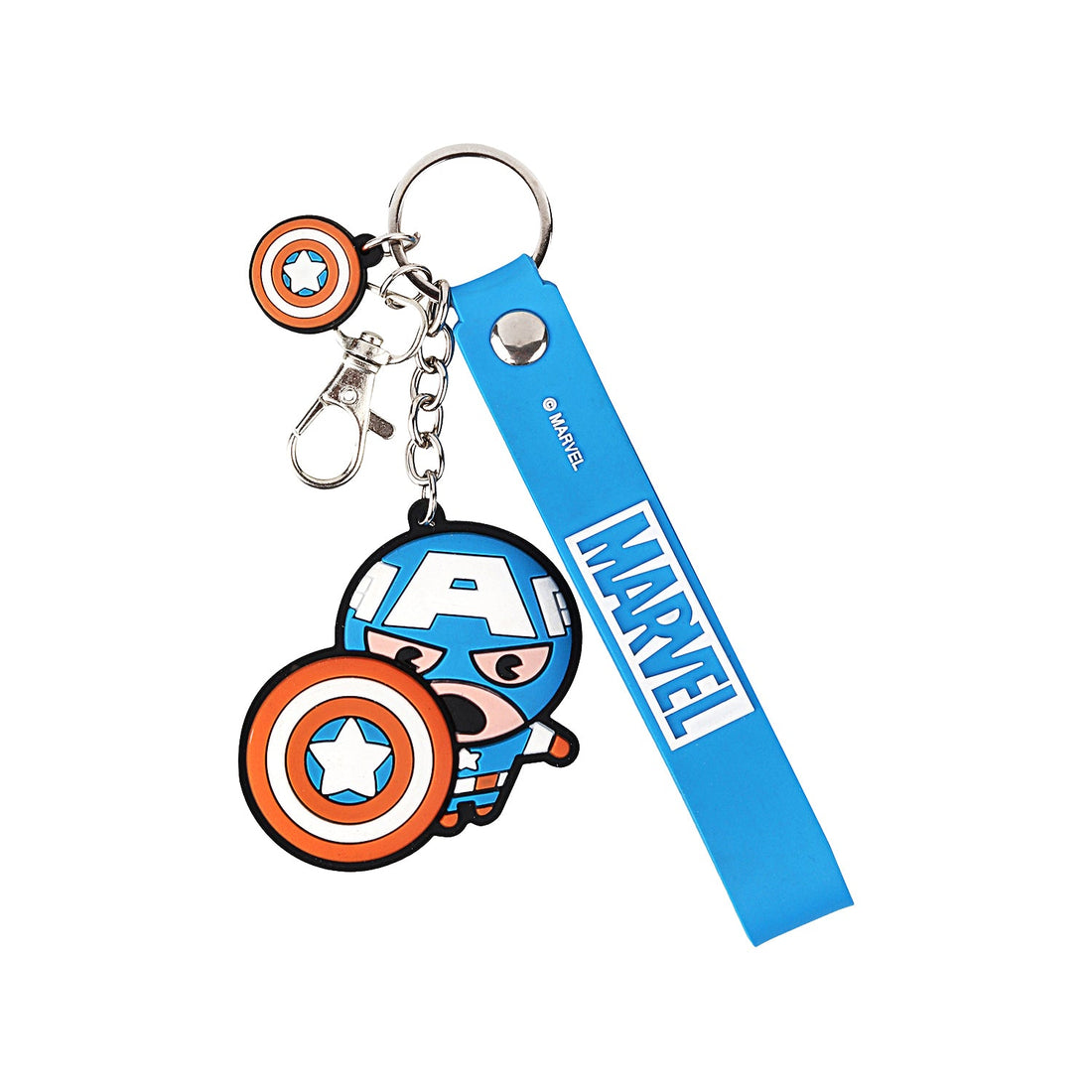 Marvel Avengers Captain America Blue Shield PVC Keychain | Hero's Accessory