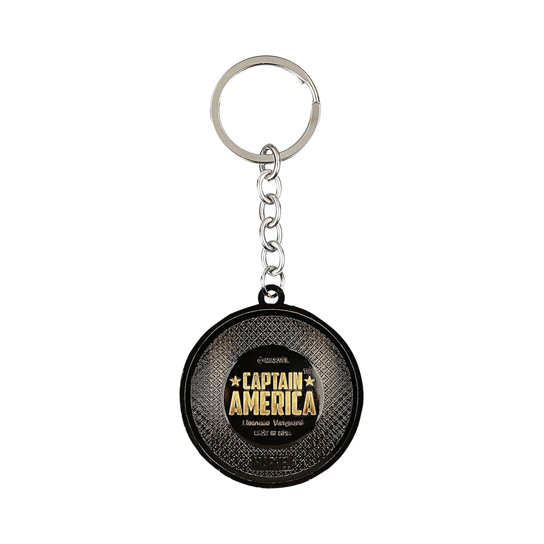 Marvel Captain America Metal Keychain Gold and Brown