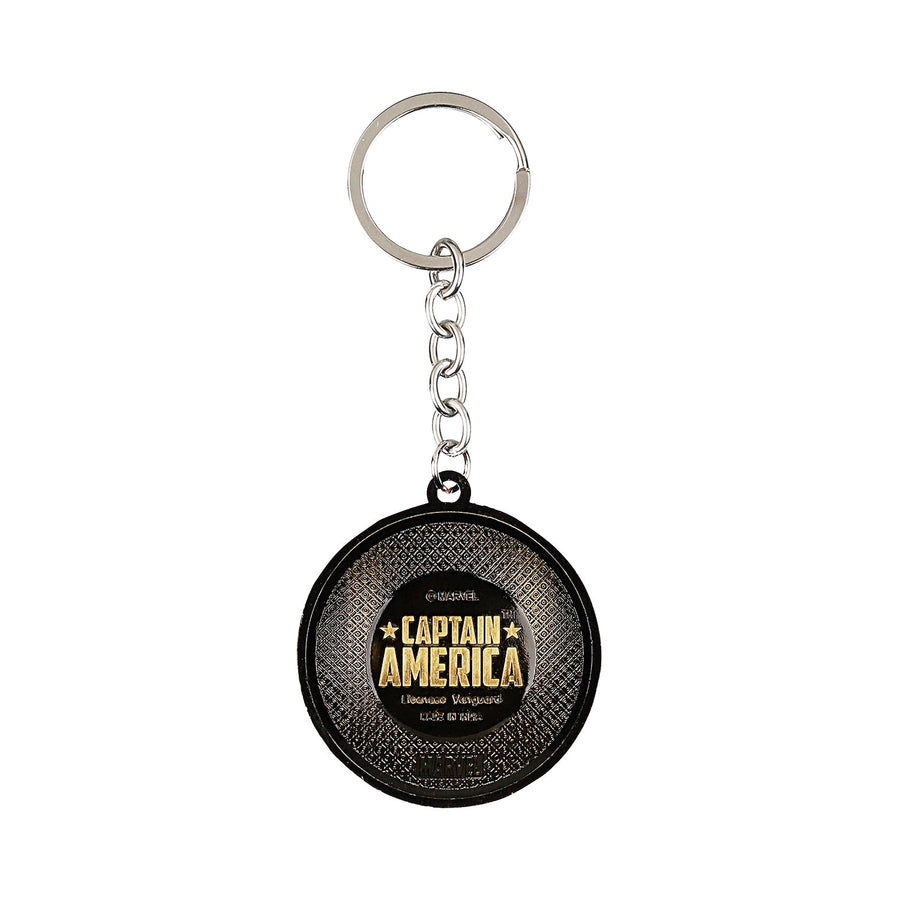 Marvel Captain America Metal Keychain Gold and Brown