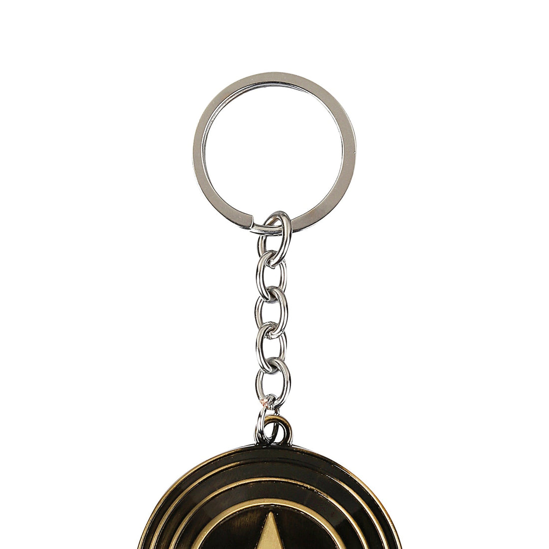 Marvel Captain America Metal Keychain Gold and Brown