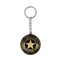 Marvel Captain America Metal Keychain Gold and Brown