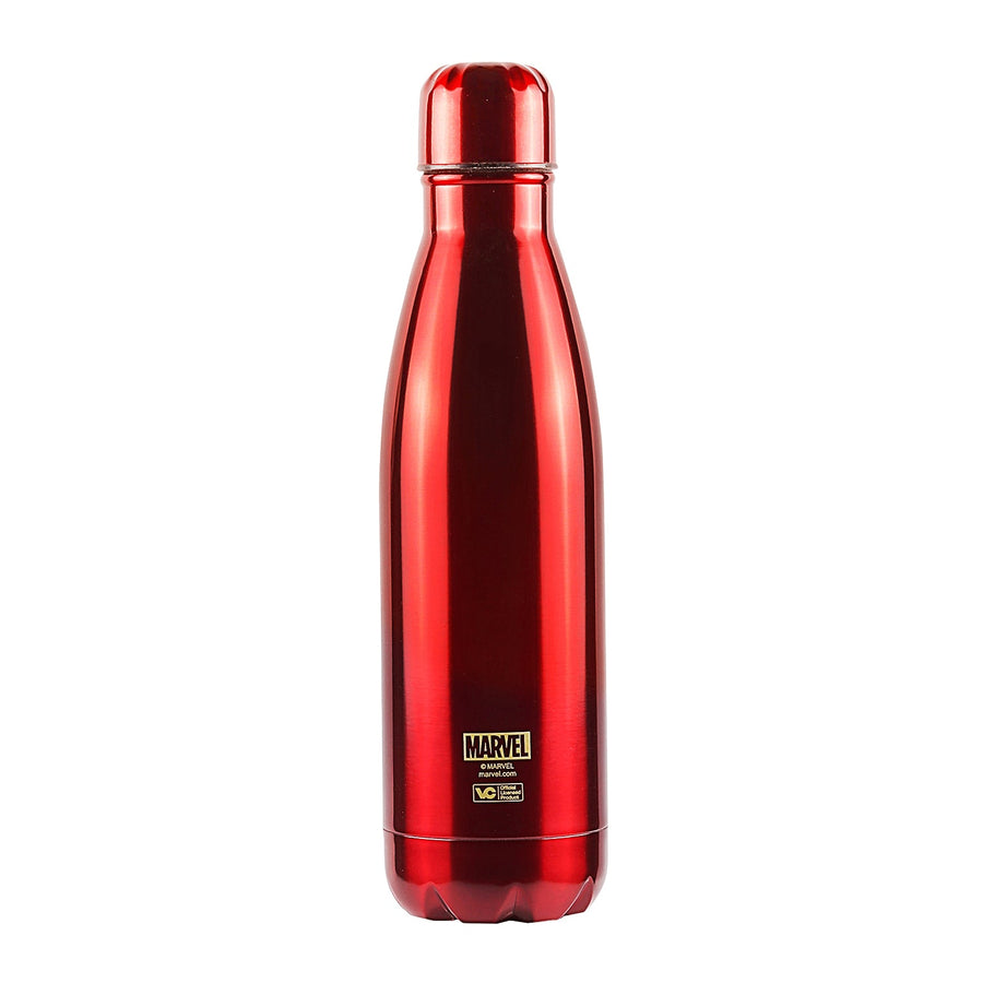 Iron Man Stainless Steel Insulated 24 Hours Hot or Cold Bottle Flask, 500ml, Red