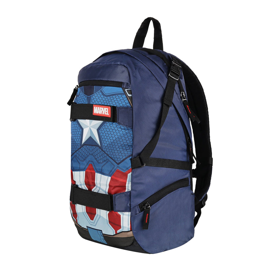 Marvel Avengers Captain America 29 liters Linen Polyester Durable Fabric Office Backpack -AZ 250, Multicolor