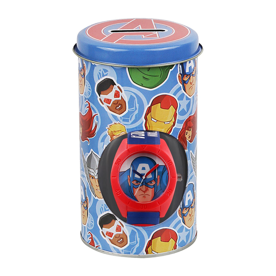 Marvel Captain America Kids Analog Watch - Red and Blue