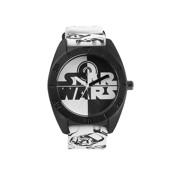 Lucas Star Wars Kids Round Analogue Wrist Watch - Black and White