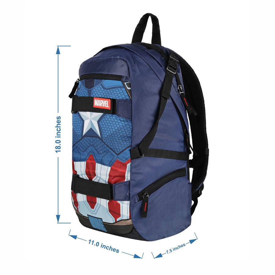 Marvel Avengers Captain America 29 liters Linen Polyester Durable Fabric Office Backpack -AZ 250, Multicolor