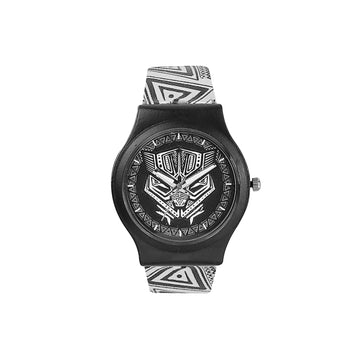 Marvel Comics Wrist Watch for Kids Multicolor Round Analogue Wrist Watch Birthday Gift for Boys & Girls - Age 3 to 12 Years (Black Panther Black)-AZ28