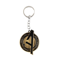 Marvel Avengers Logo Metal Keychain Silver/Bronze | AZ61