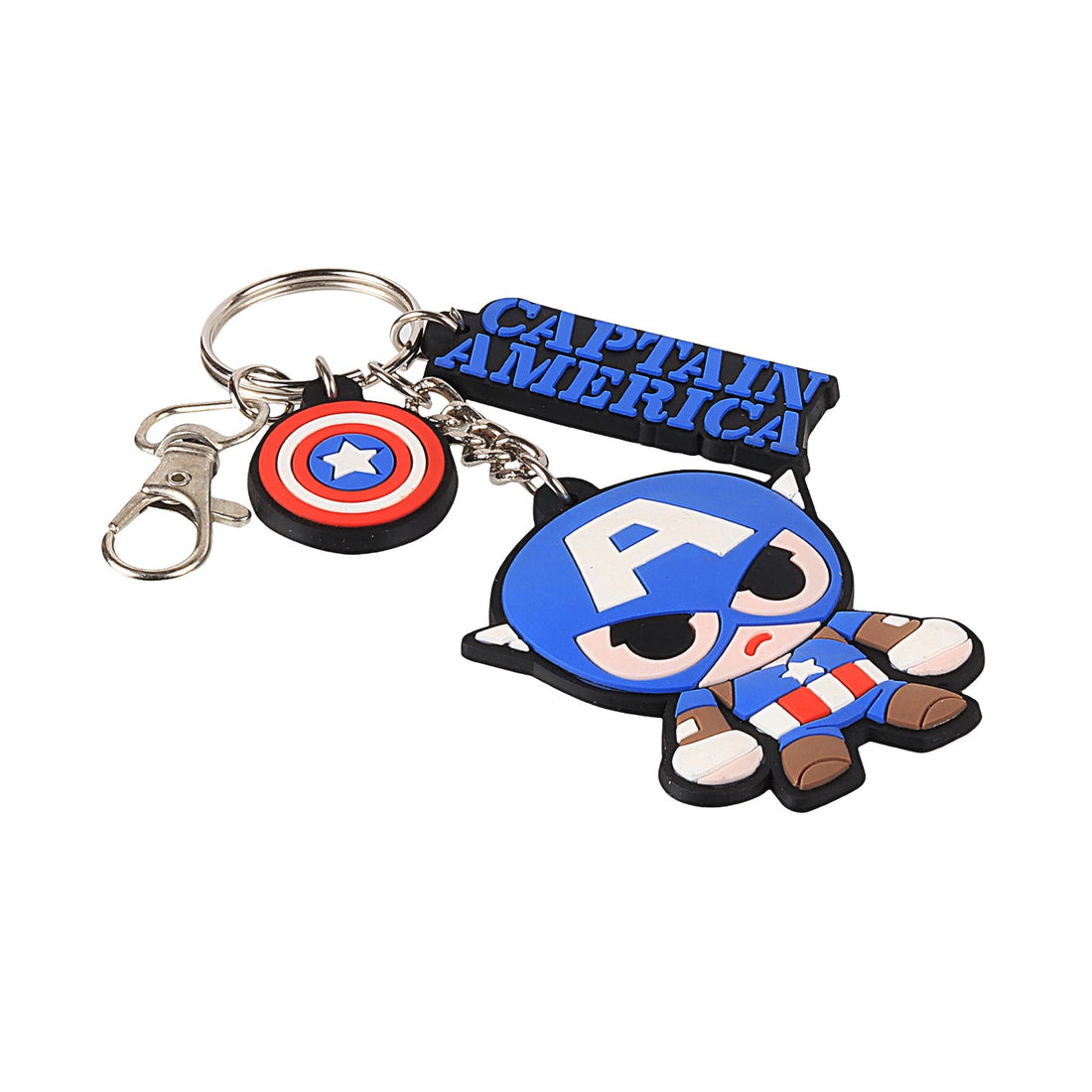 Marvel Avengers Captain America Travelling Pocket PVC Key Chain for Gifting With Key Ring Men & Women