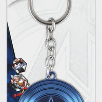 Marvel Avengers Captain America Metal Keychain - Blue