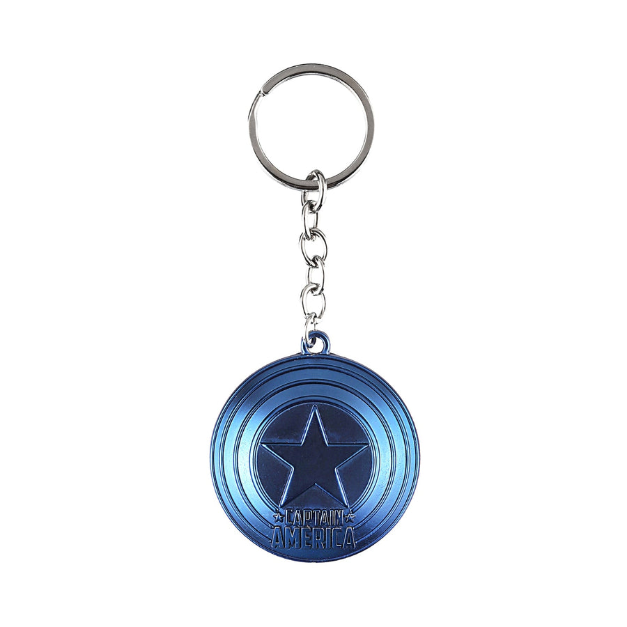 Marvel Avengers Captain America Metal Keychain - Blue