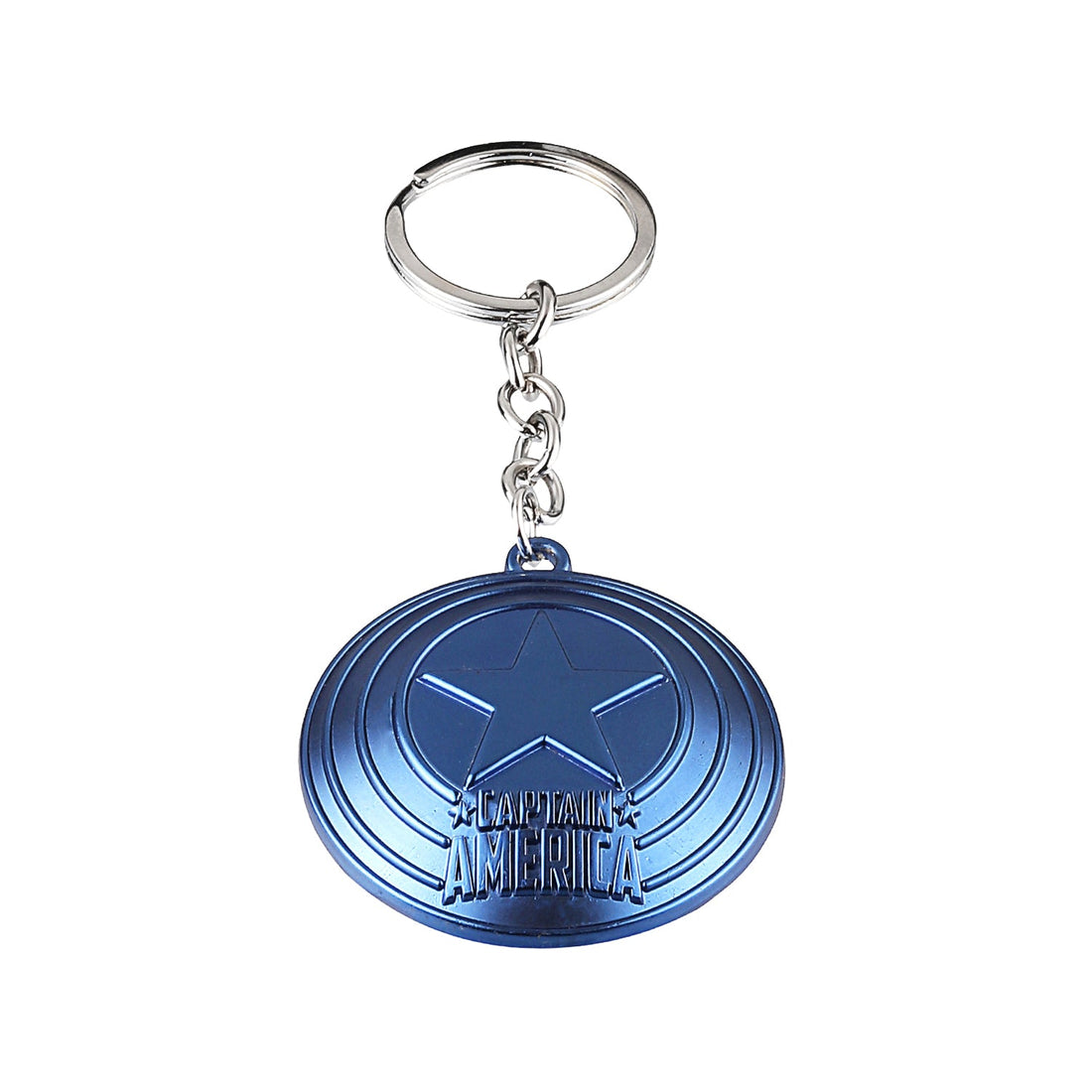 Marvel Avengers Captain America Metal Keychain - Blue