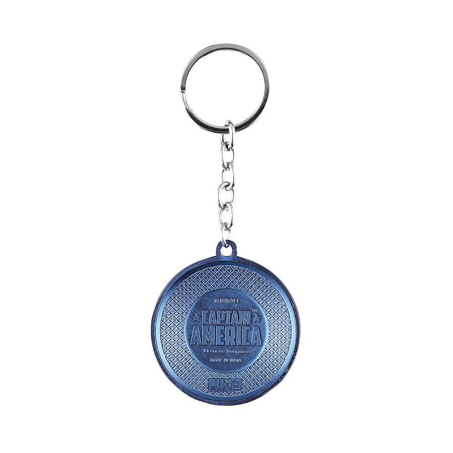 Marvel Avengers Captain America Metal Keychain - Blue