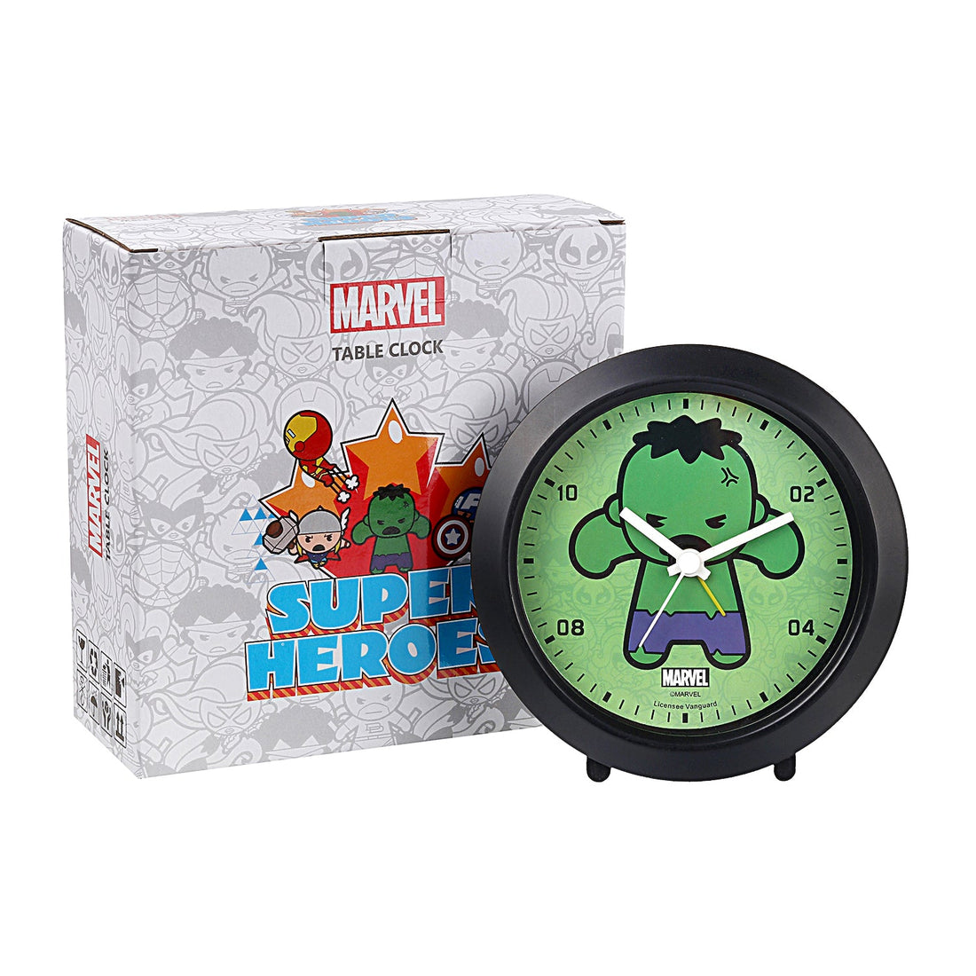 Marvel Hulk Table Clock Multicolor