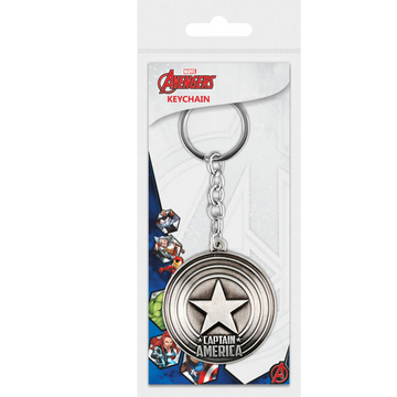 Marvel Captain America Metal Keychain (Silver)