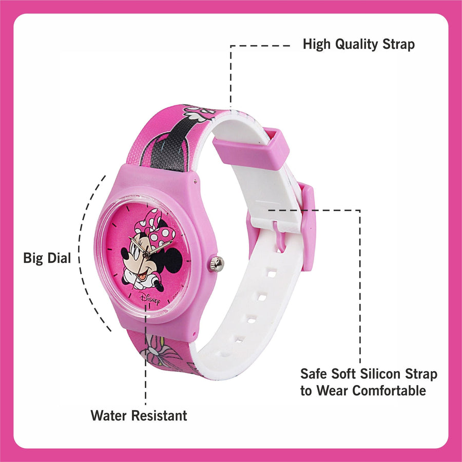 Disney princess Analogue Unisex-Adult Watch (Multicolour Dial Colored Strap)