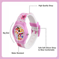 Disney princess Analogue Unisex-Adult Watch (Multicolour Dial Colored Strap) AZ90