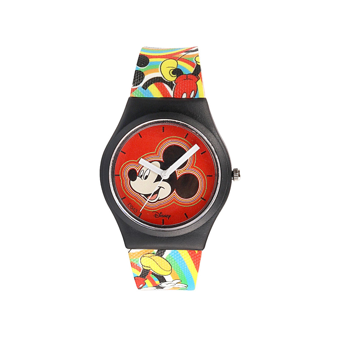 Disney Mickey Mouse Wrist Watch Mickey Red Round Analogue Wrist Watch Multicolor Kids Birthday Gift For Boy Girl Age 3 to 12 Years