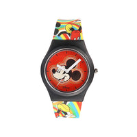 Disney Mickey Mouse Wrist Watch Mickey Red Round Analogue Wrist Watch Multicolor Kids Birthday Gift For Boy Girl Age 3 to 12 Years