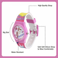 Disney princess Analogue Unisex-Adult Watch (Multicolour Dial Colored Strap)