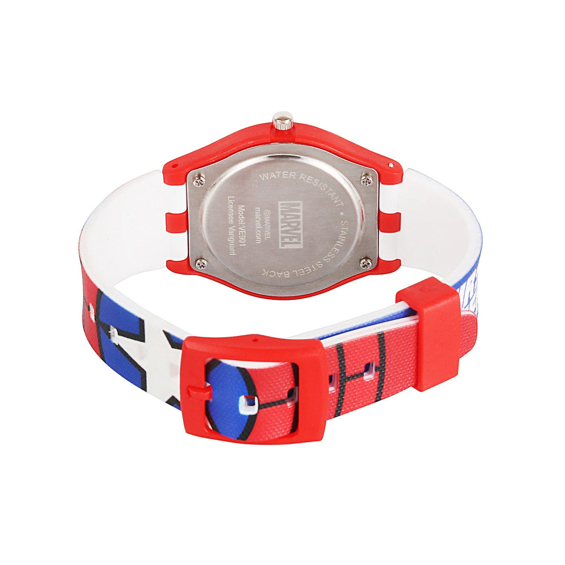 Marvel Wrist Watch for Kids Multicolor Round Analogue Wrist Watch | Birthday Gift for Boys & Girls - Age 3 to 12 Years (Captain America Red)