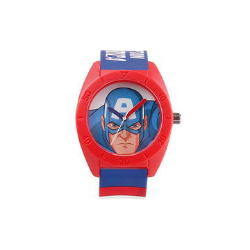 Marvel Captain America Kids Analog Watch - Red and Blue
