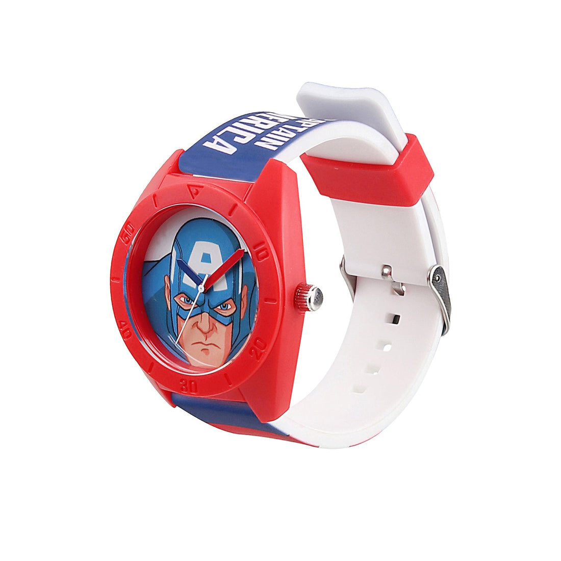 Marvel Captain America Kids Analog Watch - Red and Blue