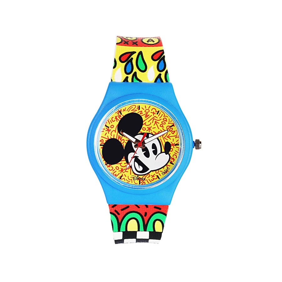 Disney Mickey Mouse Wrist Watch Mickey Red Round Analogue Wrist Watch Multicolor Kids Birthday Gift For Boy Girl Age 3 to 12 Years