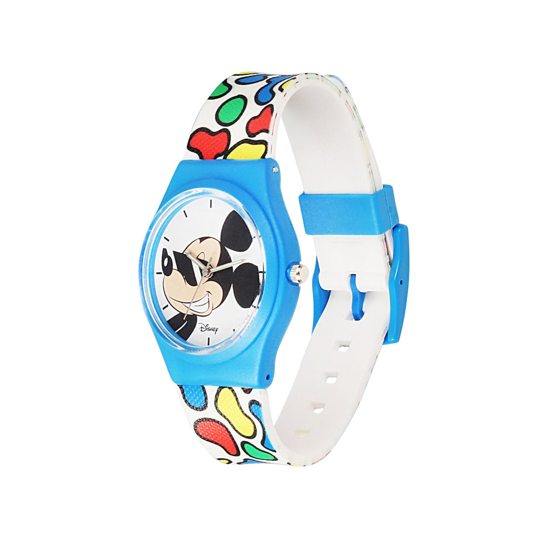 Disney Mickey Mouse Wrist Watch Mickey Red Round Analogue Wrist Watch Multicolor Kids Birthday Gift For Boy Girl Age 3 to 12 Years