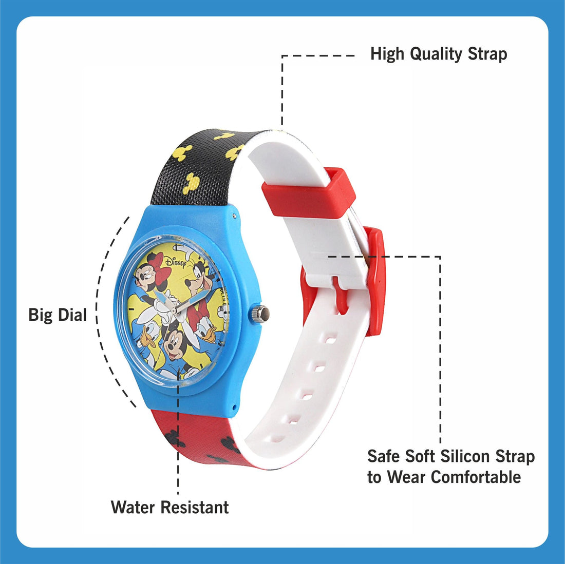 Disney Mickey Mouse Wrist Watch Multicolor